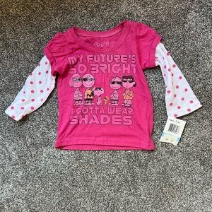 Mini fine snoopy graphic shirt in size 6-12 months